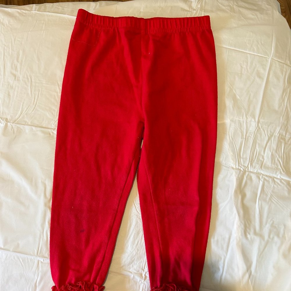 Ruffle Girl size 2XL (7) red tripple ruffle pants